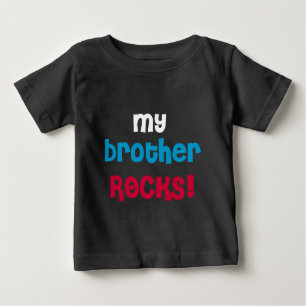 T-shirt Pour Bébé Mon frère Rocks
