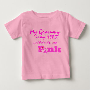 T-shirt Pour Bébé Mon Grammy est mon héros, celui est pourquoi je