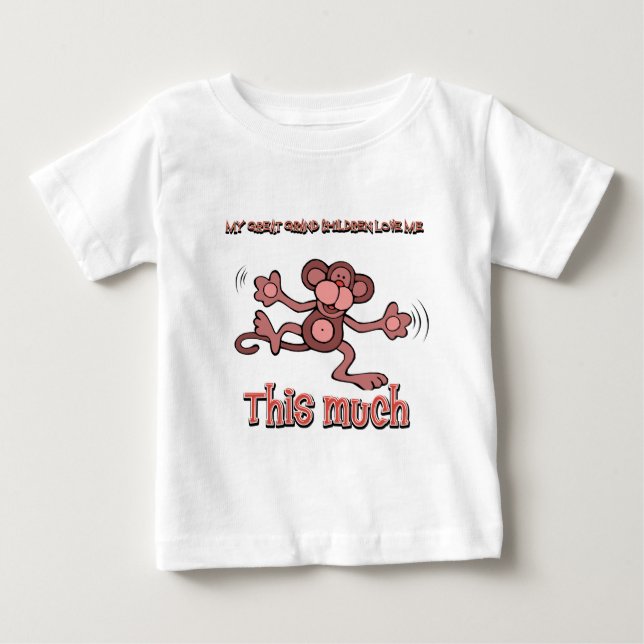 T-shirt Pour Bébé Mon grand grand-papa m'aime ce beaucoup (Devant)