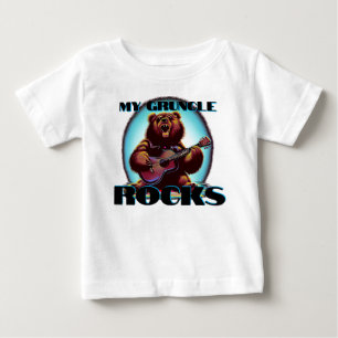 T-shirt Pour Bébé Mon Gruncle Rocks ! Ours coloré