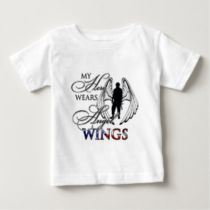 T-shirt Pour Bébé Mon héros utilise des ailes d'ange