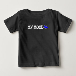 T-shirt Pour Bébé Mon humeur – Expression de cœurs bleus mignons
