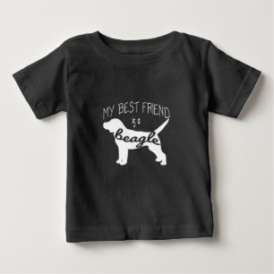 T-shirt Pour Bébé Mon meilleur ami est un beagle (2)