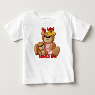 T-shirt Pour Bébé Mon Mimi m'aime ours de nounours