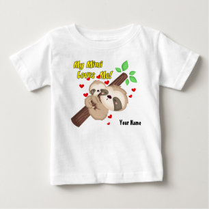 T-shirt Pour Bébé Mon Mimi m'aime paresse