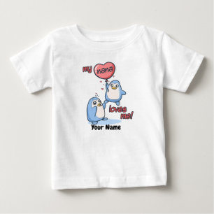 T-shirt Pour Bébé Mon Nana m'aime les pingouins