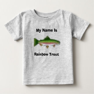 T-shirt Pour Bébé Mon nom est, truite arc-en-ciel