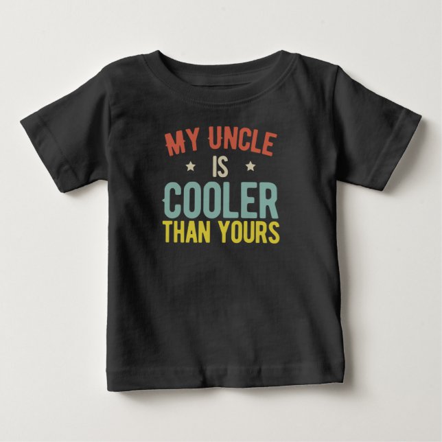 T-shirt Pour Bébé Mon oncle est Glacière que le tien drôle (Devant)