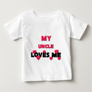 T-shirt Pour Bébé Mon oncle Loves Me