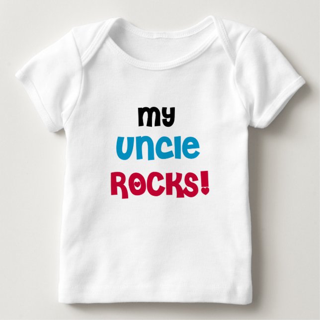 T-shirt Pour Bébé Mon oncle Rocks (Devant)