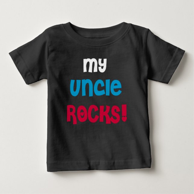 T-shirt Pour Bébé Mon oncle Rocks (Devant)
