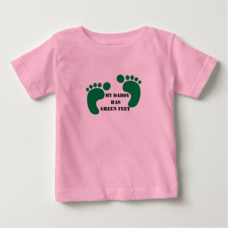 T-shirt Pour Bébé Mon papa a les pieds verts