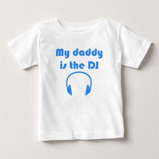 T-shirt Pour Bébé Mon Papa Est Le DJ (Devant)