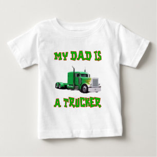 T-shirt Pour Bébé Mon papa est un camionneur