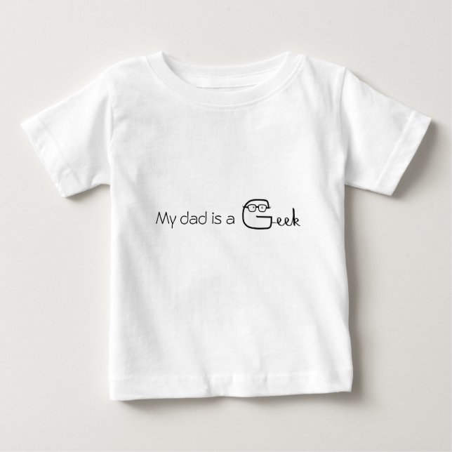 T-shirt Pour Bébé Mon papa est un geek (Devant)
