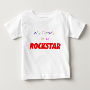 T-shirt Pour Bébé Mon papa est un rockstar
