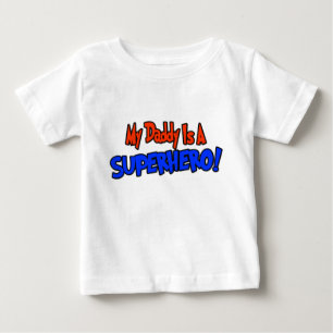 T-shirt Pour Bébé Mon papa est un superhéros