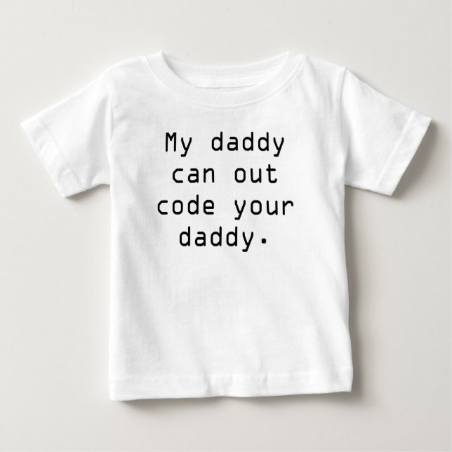 T-shirt Pour Bébé Mon papa peut coder votre papa (Devant)