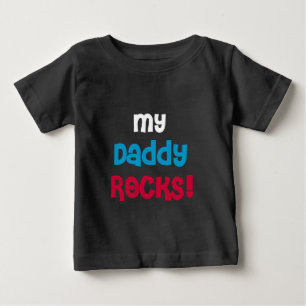 T-shirt Pour Bébé Mon papa Rocks