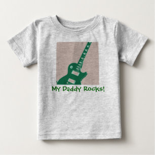 T-shirt Pour Bébé Mon papa Rocks