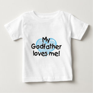 T-shirt Pour Bébé Mon parrain m'aime (le bleu)