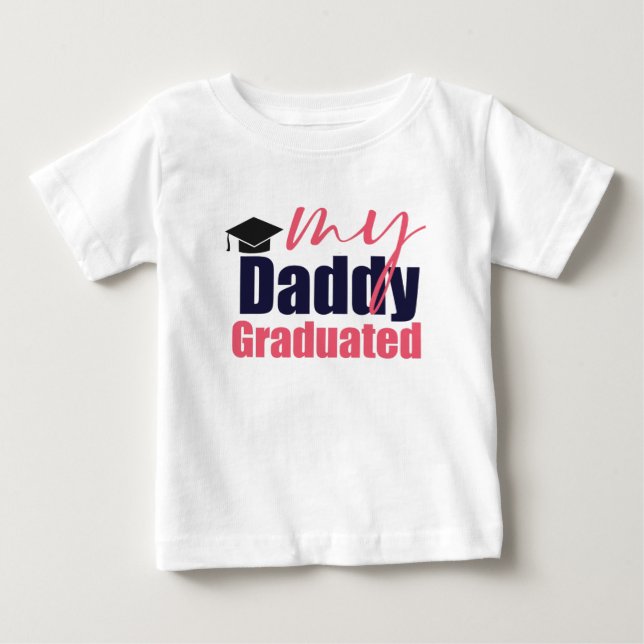T-shirt Pour Bébé Mon père est diplômé (Devant)