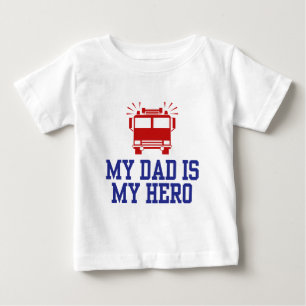 T-shirt Pour Bébé Mon Père Est Mon Héros