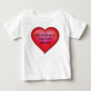 T-shirt Pour Bébé Mon Père Est Un Artiste Du Tatouage