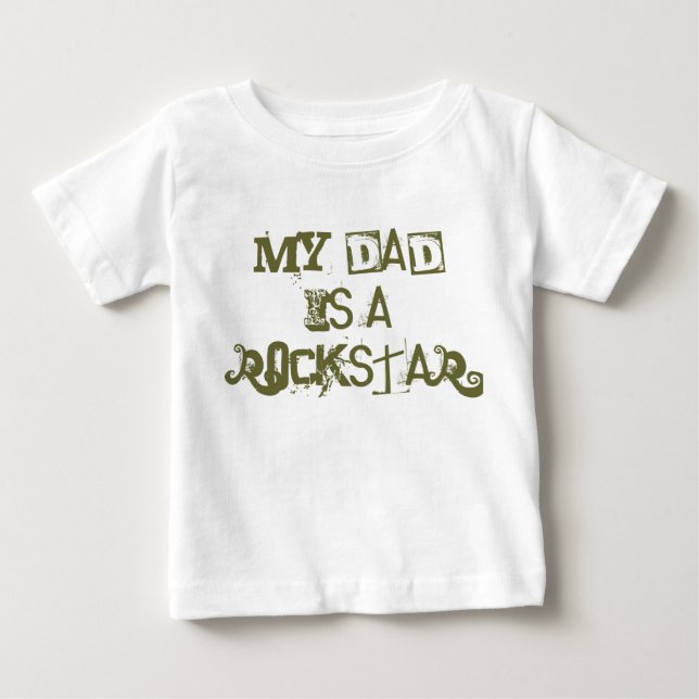 T-shirt Pour Bébé Mon père est une Rockstar (Devant)