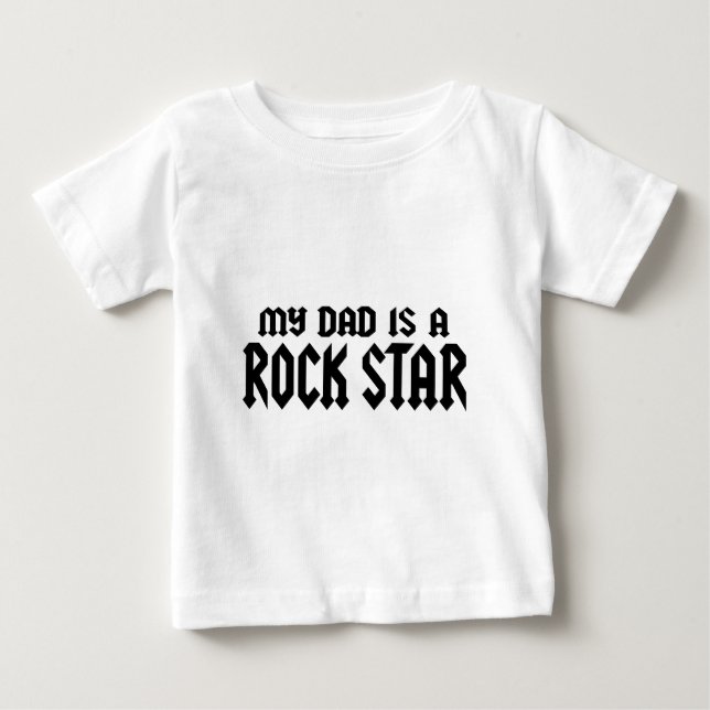 T-shirt Pour Bébé Mon père est une Rockstar (Devant)