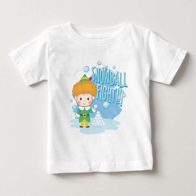 T-shirt Pour Bébé Mon pote, l'Elf Snowball combat ! (Devant)
