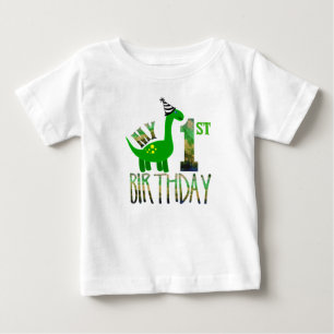 T-shirt Pour Bébé Mon premier anniversaire Dinosaur Party