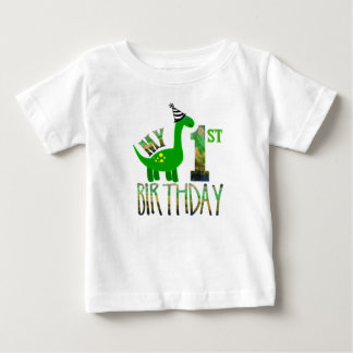 T-shirt Pour Bébé Mon premier anniversaire Dinosaur Party
