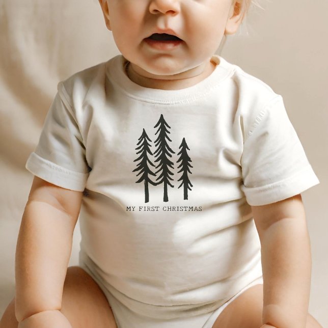 T-shirt Pour Bébé Mon premier arbre de Noël (Créateur téléchargé)
