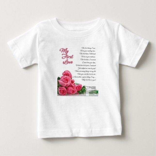 T-shirt Pour Bébé Mon premier art de poésie d'amour par Stanley (Devant)