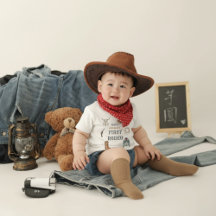 Mon Premier Cow-boy de Rodéo 1er Anniversaire Bébé