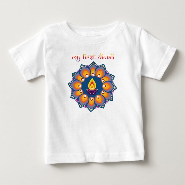 T-shirt Pour Bébé Mon premier Diwali (Devant)