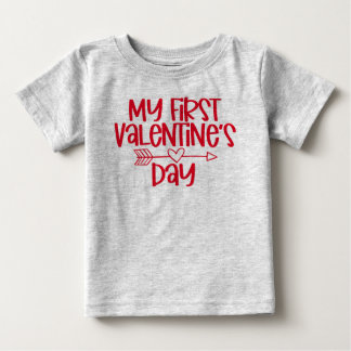 T-shirt Pour Bébé Mon premier enfant de Saint-Valentin Tee
