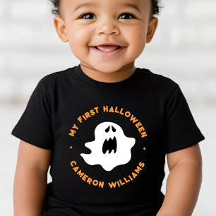T-shirt Pour Bébé Mon premier Halloween mignon fantôme de dessin ani