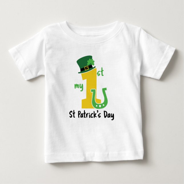 T-shirt Pour Bébé Mon premier Jour de la Saint Patrick (Devant)