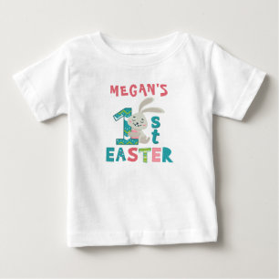 T-shirt Pour Bébé Mon premier nom personnalisé de Pâques