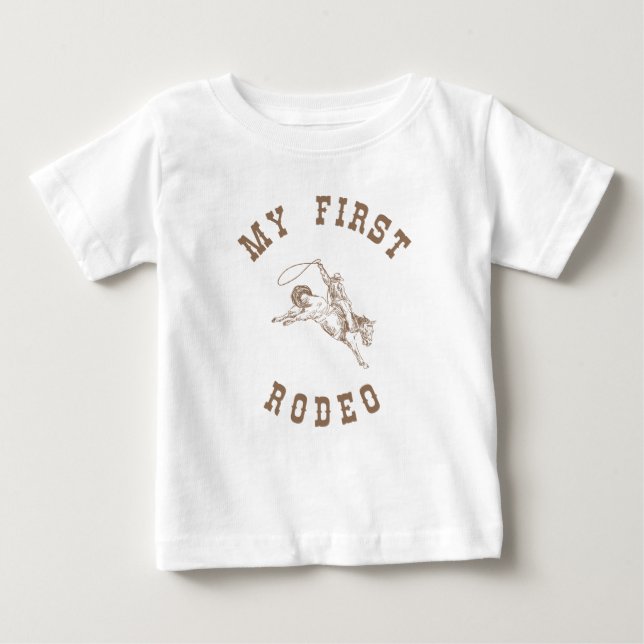 T-shirt Pour Bébé Mon premier rodéo - Première chemise d'anniversair (Devant)