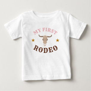 T-shirt Pour Bébé Mon premier rodéo Western Cowgirl Premier Annivers