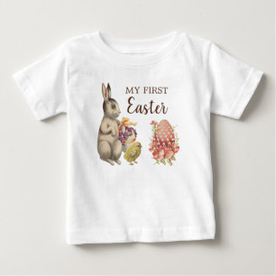 T-shirt Pour Bébé Mon premier vêtement de bébé de Pâques lapin Vinta