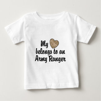 T-shirt Pour Bébé Mon Ranger de l'Armée du Coeur