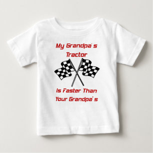 T-shirt Pour Bébé Mon tracteur de grand-papas est plus rapide que