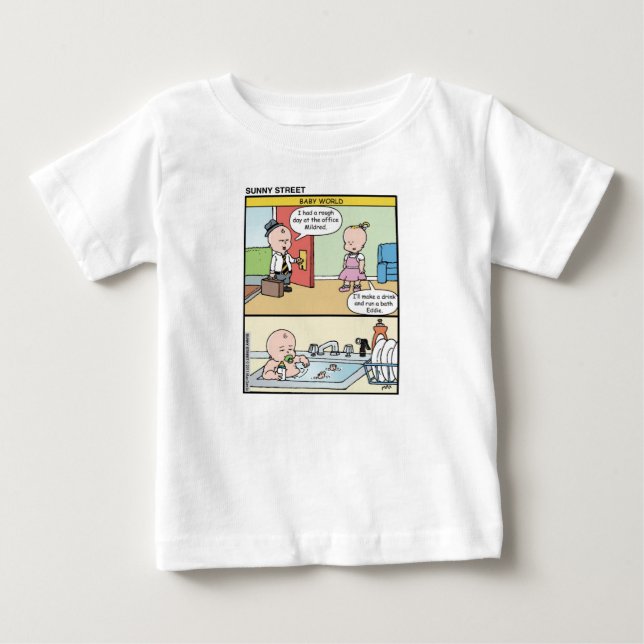 T-shirt Pour Bébé Monde du bébé de la rue ensoleillée (Devant)