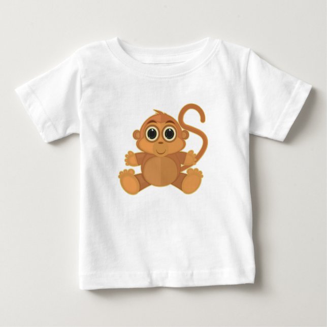 T-shirt Pour Bébé Monkey (Devant)