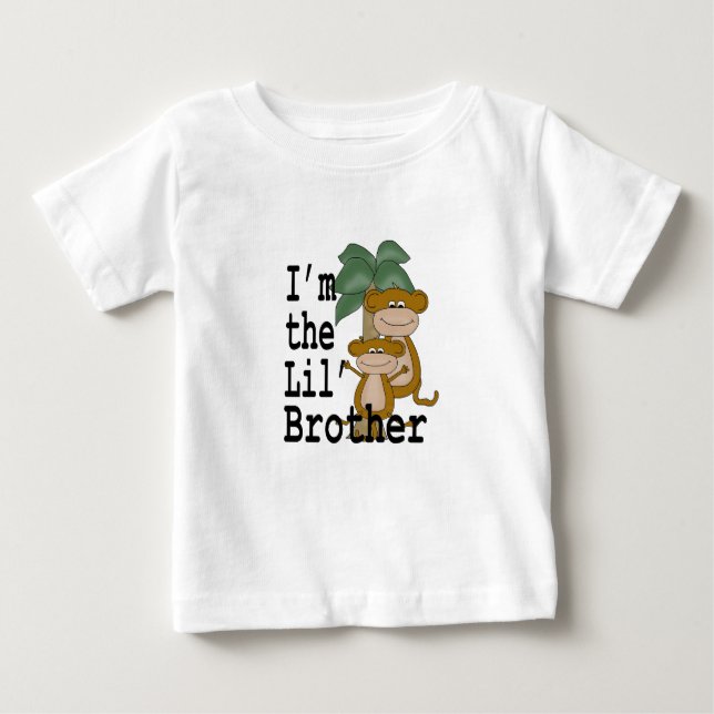 T-shirt Pour Bébé Monkey Little Brother (Devant)