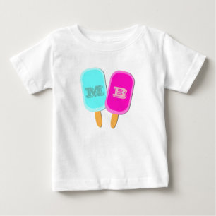 T-shirt Pour Bébé Monogram Ice Lollies Popsicles été